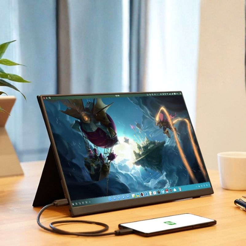 Monitor Portátil Táctil de 15.6" Pulgadas. Compatible con Smartphones, Laptops y Computadoras
