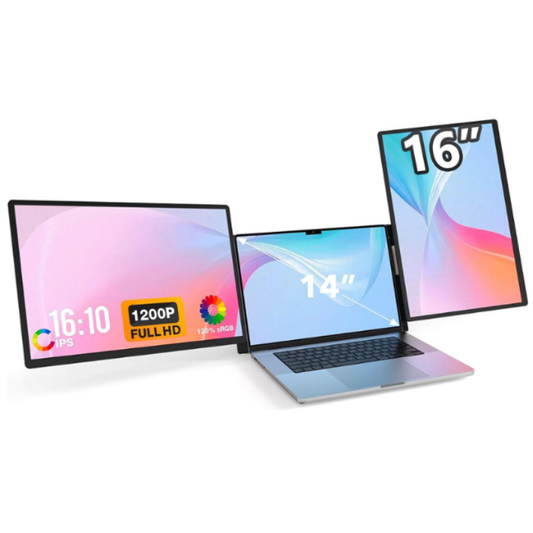 Extensor de pantalla doble, modelo S7 para laptops de 14" a 17" pulgadas